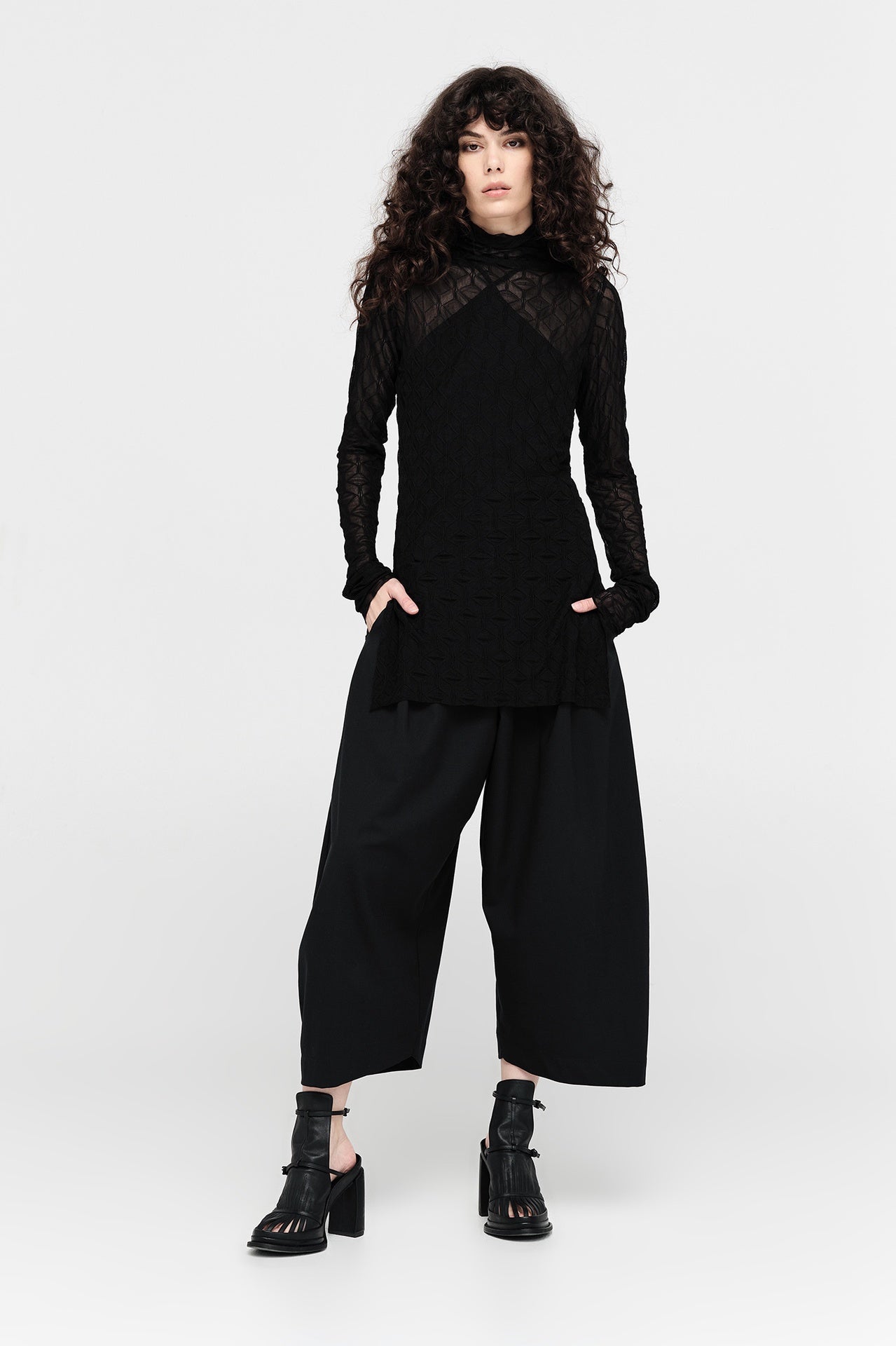 【black collection】balloon cami tunic black collection】balloon cami tunic Essential Swing Tunic