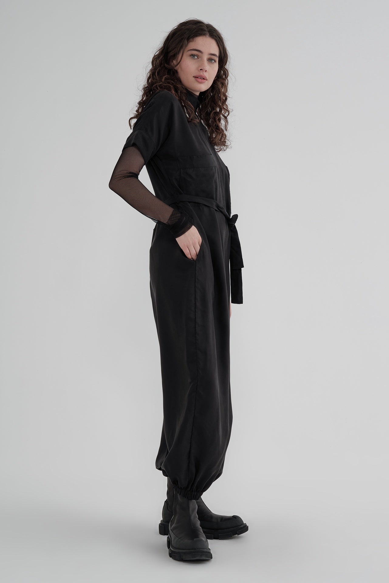 Twill Jumpsuit - Black in Black - The Shelter