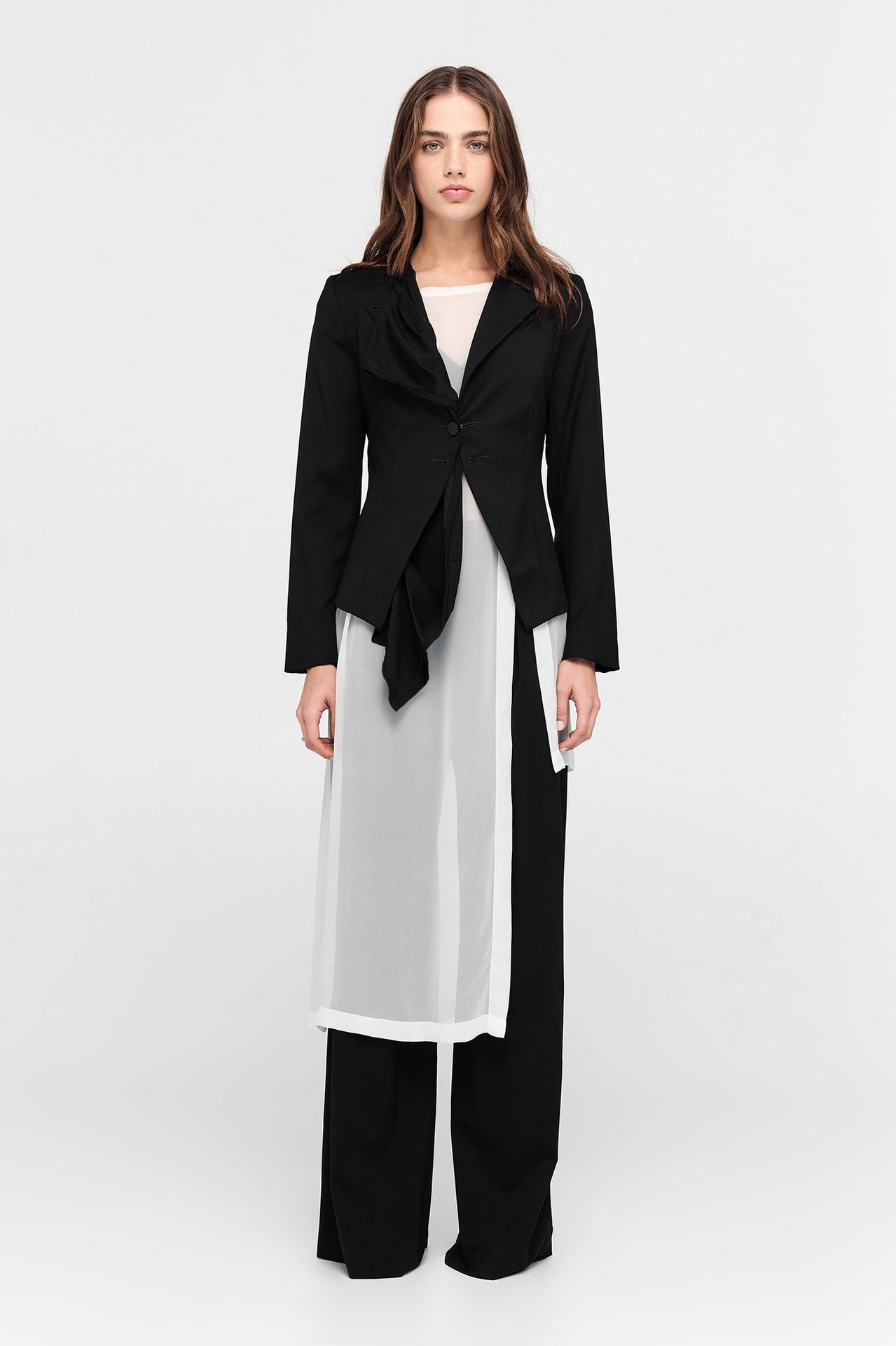 Draped Sequence Jacket - Black/black in Black