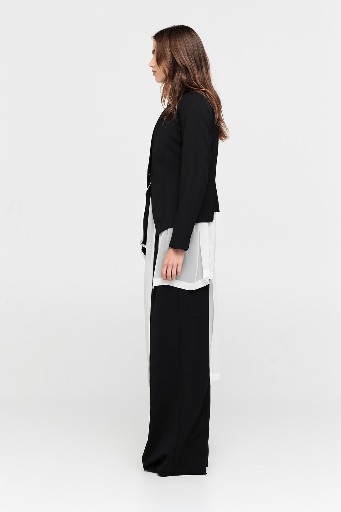Draped Sequence Jacket - Black/ivory in Black