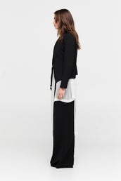Draped Sequence Jacket - Black/ivory in Black