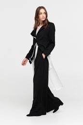 Draped Sequence Jacket - Black/ivory in Black