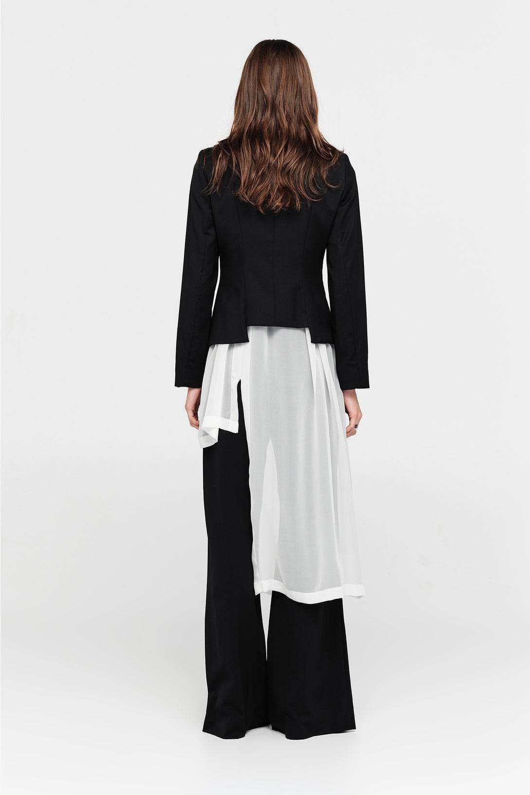 Draped Sequence Jacket - Black/ivory in Black