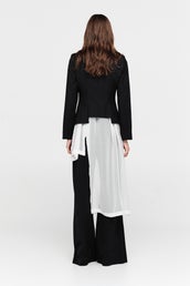 Draped Sequence Jacket - Black/ivory in Black