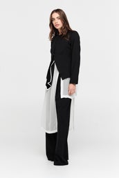 Draped Sequence Jacket - Black/ivory in Black
