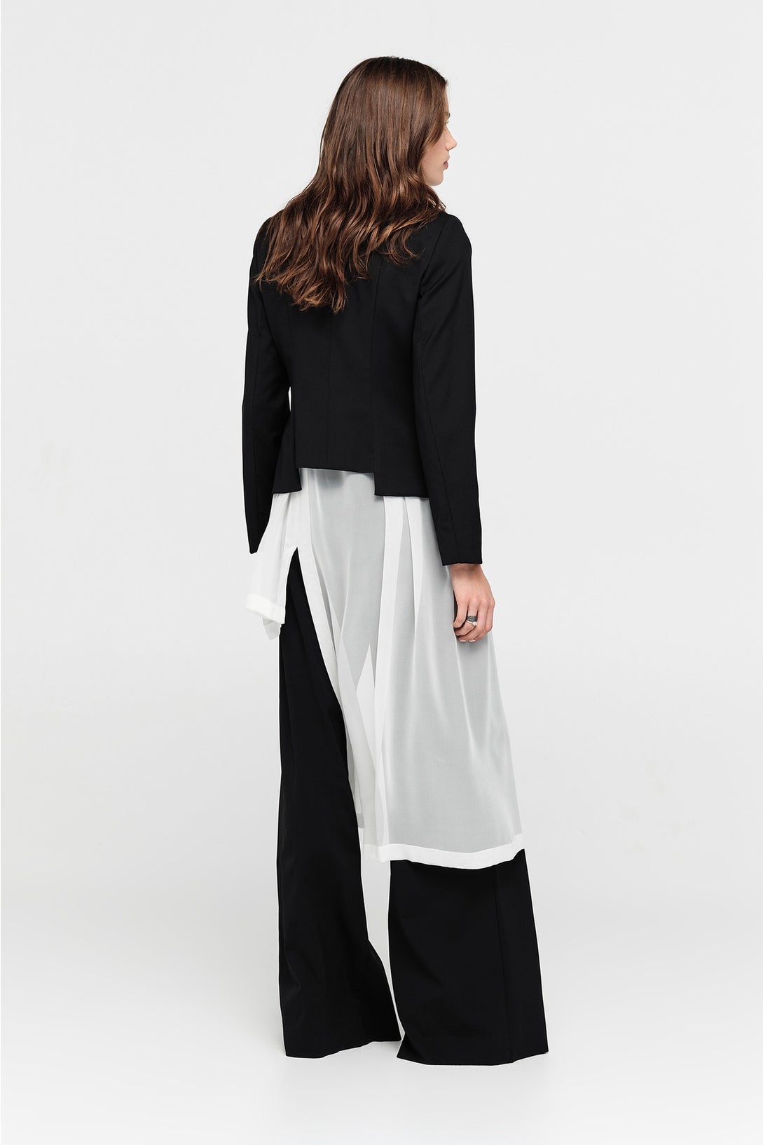 Draped Sequence Jacket - Black/ivory in Black