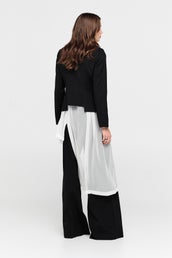 Draped Sequence Jacket - Black/ivory in Black
