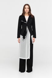 Draped Sequence Jacket - Black/ivory in Black