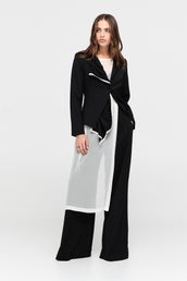 Draped Sequence Jacket - Black/ivory in Black