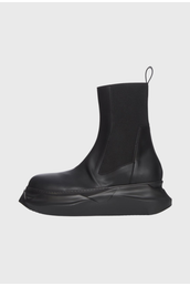 Beatle Abstract Boots - Black Vegan Leather in Black - The