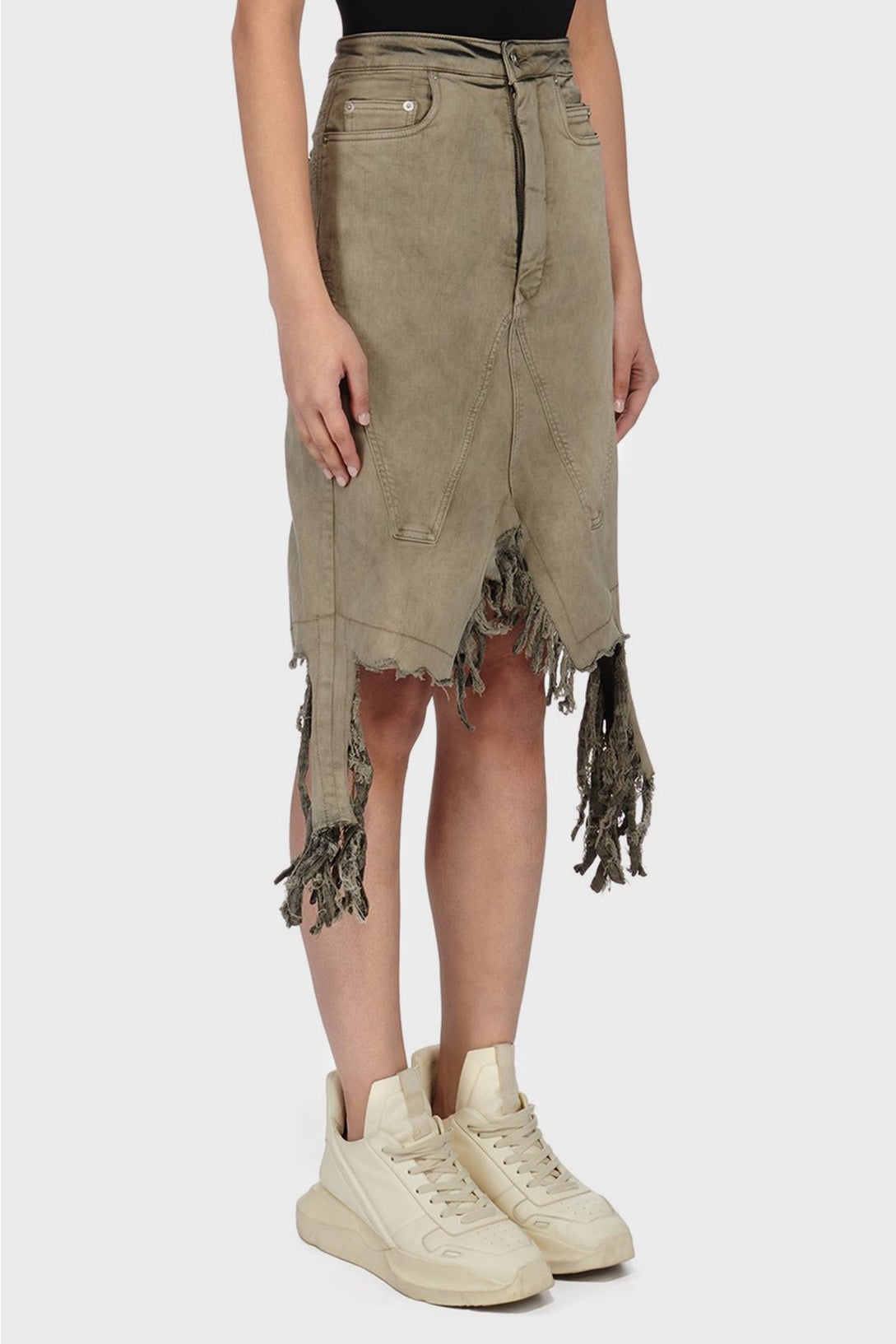 Slivered Skirt - Mineral Fringed in Blue - The Shelter