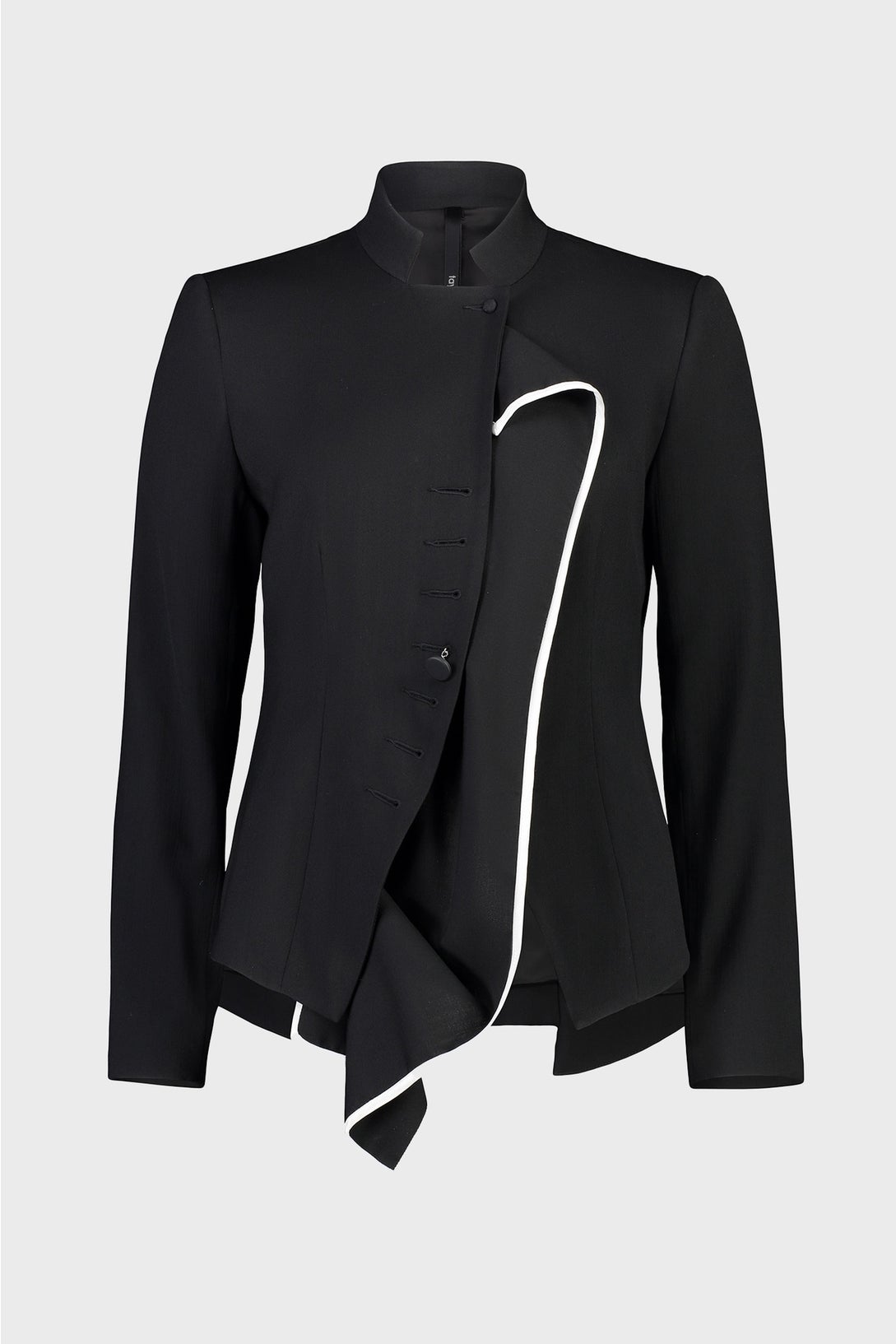 Draped Sequence Jacket - Black/ivory in Black