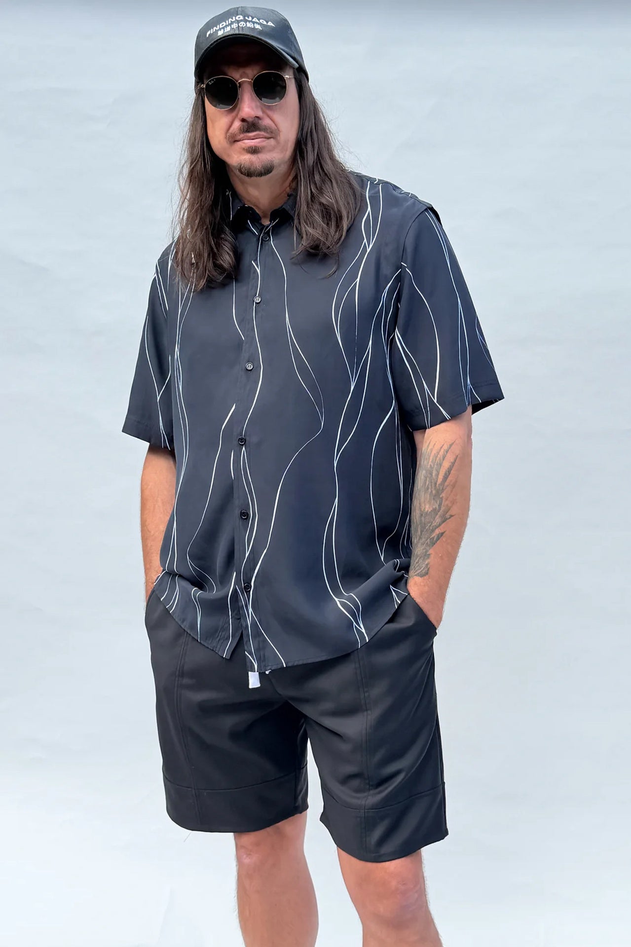 Jaga Cocktail Silk Shirt - Black in Black - The Shelter