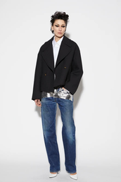 Silver Band Denim Pants - Blue/silver in Blue - The Shelter