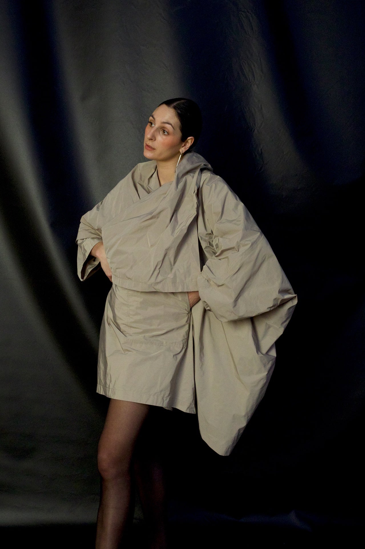 Designer cape coat outlet