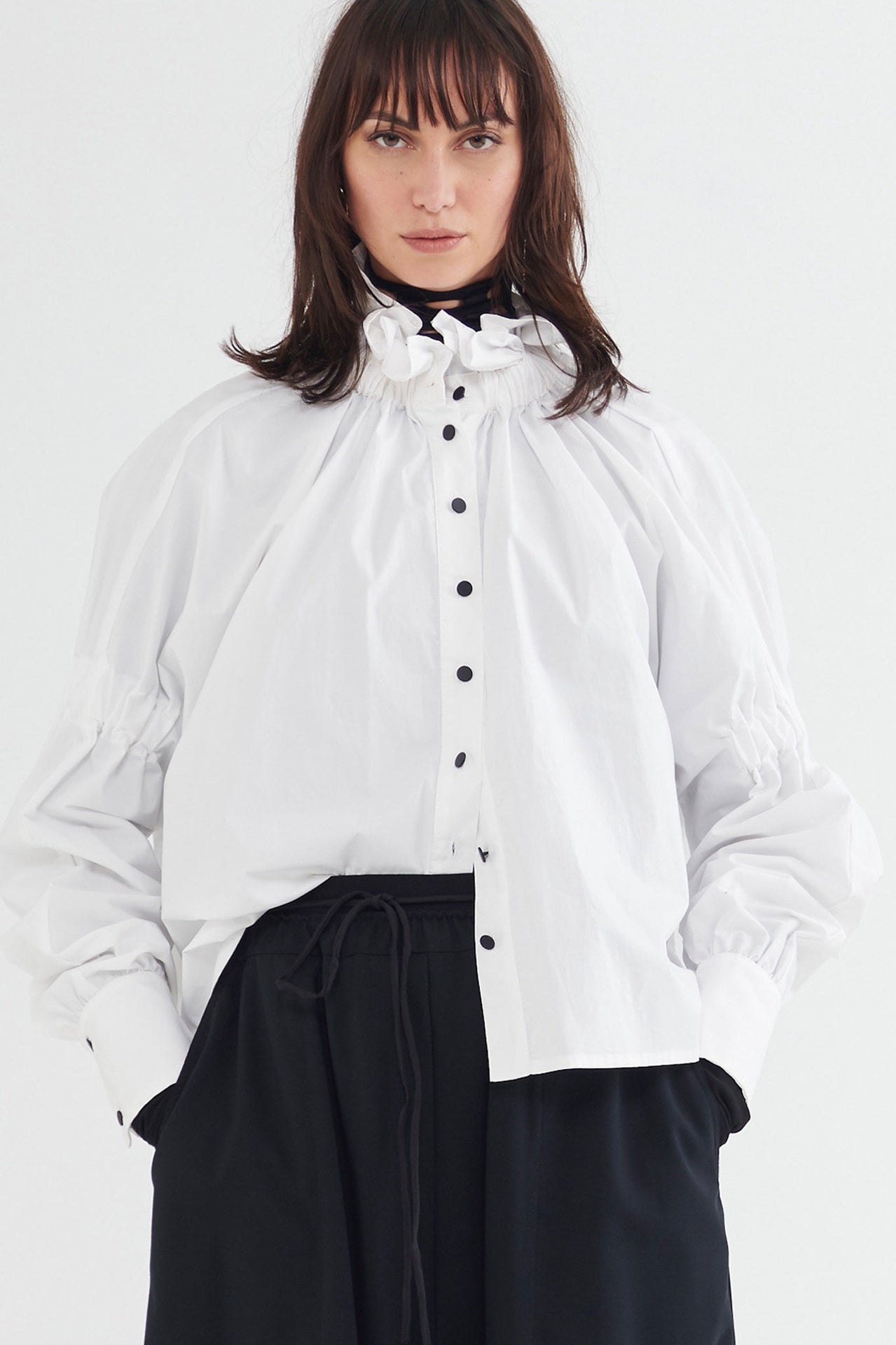 Overture Shirt - White Cotton in Ivory - The Shelter
