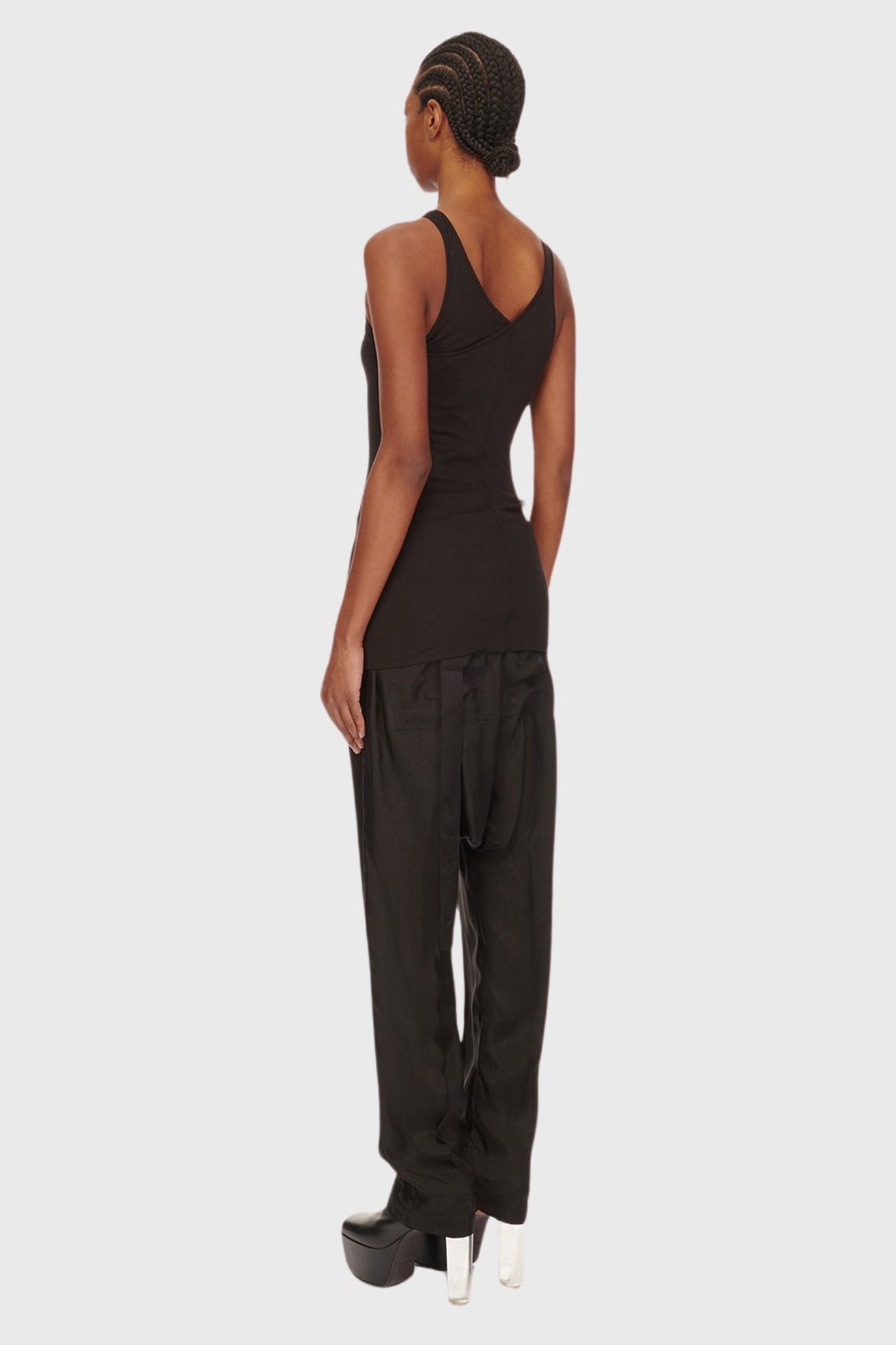 Double Ziggy Banana Tank - Black Gauze in Black - The Shelter