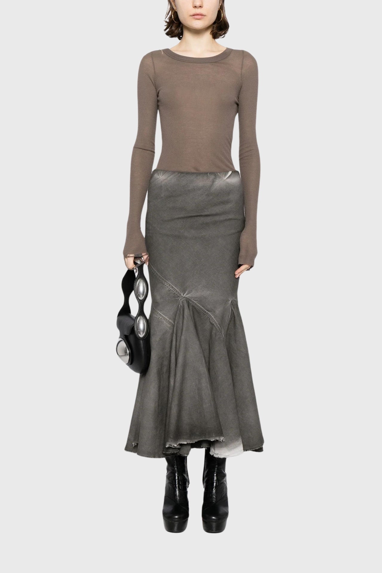 Divine Bias Skirt - Dark Dust in Grey - The Shelter