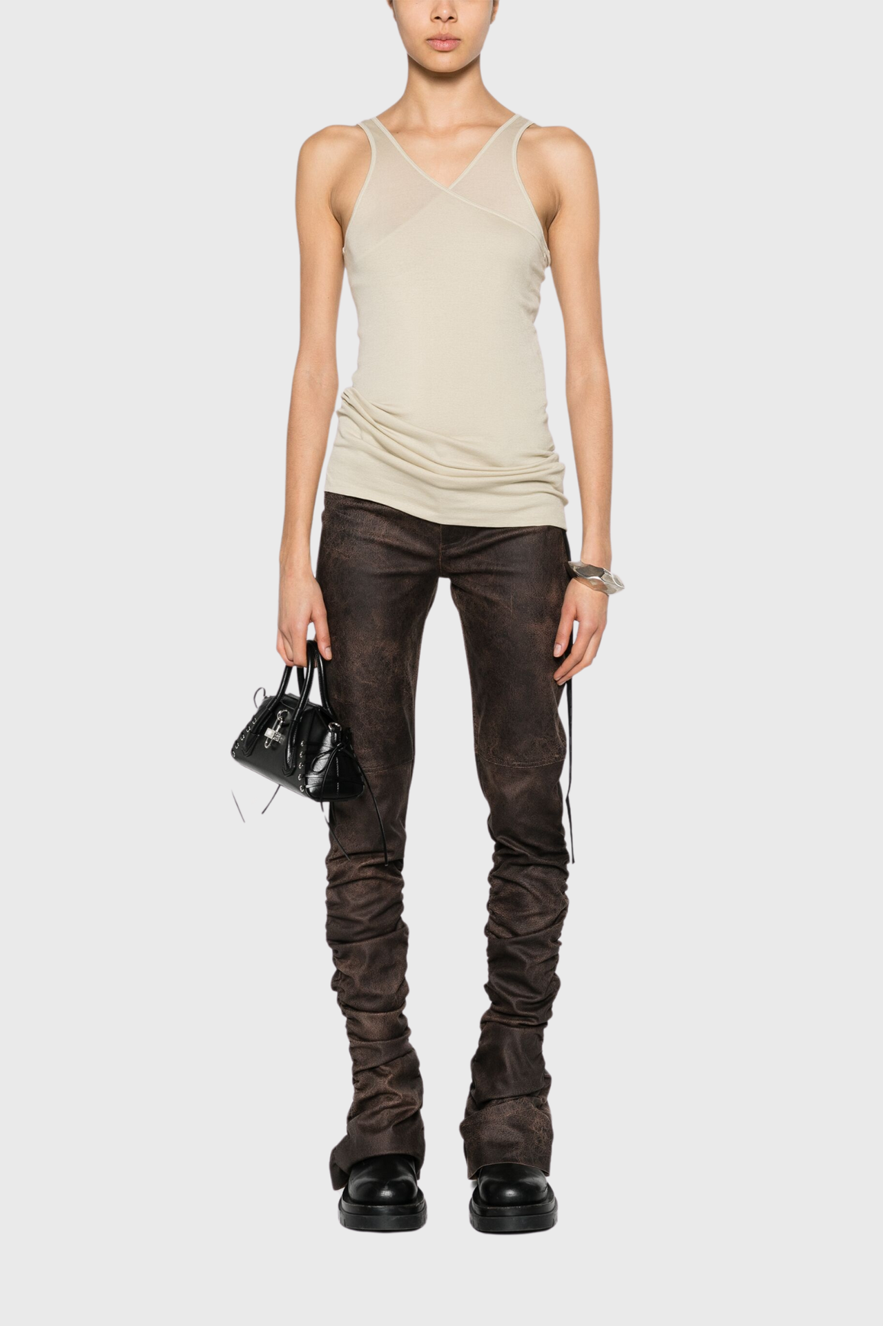 Rick Owens Men's' Ziggy Banana Tank Top in Black | LN-CC®