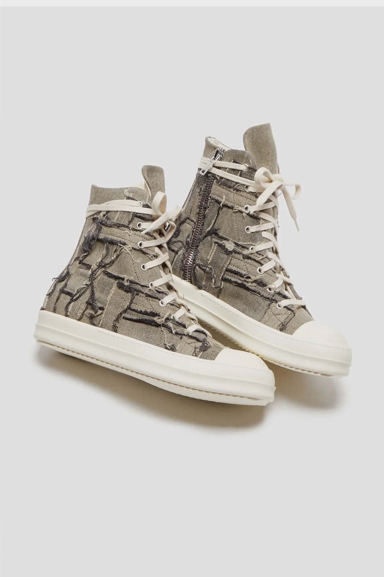 Slashed Sneaks - Mineral Pearl in Black - The Shelter