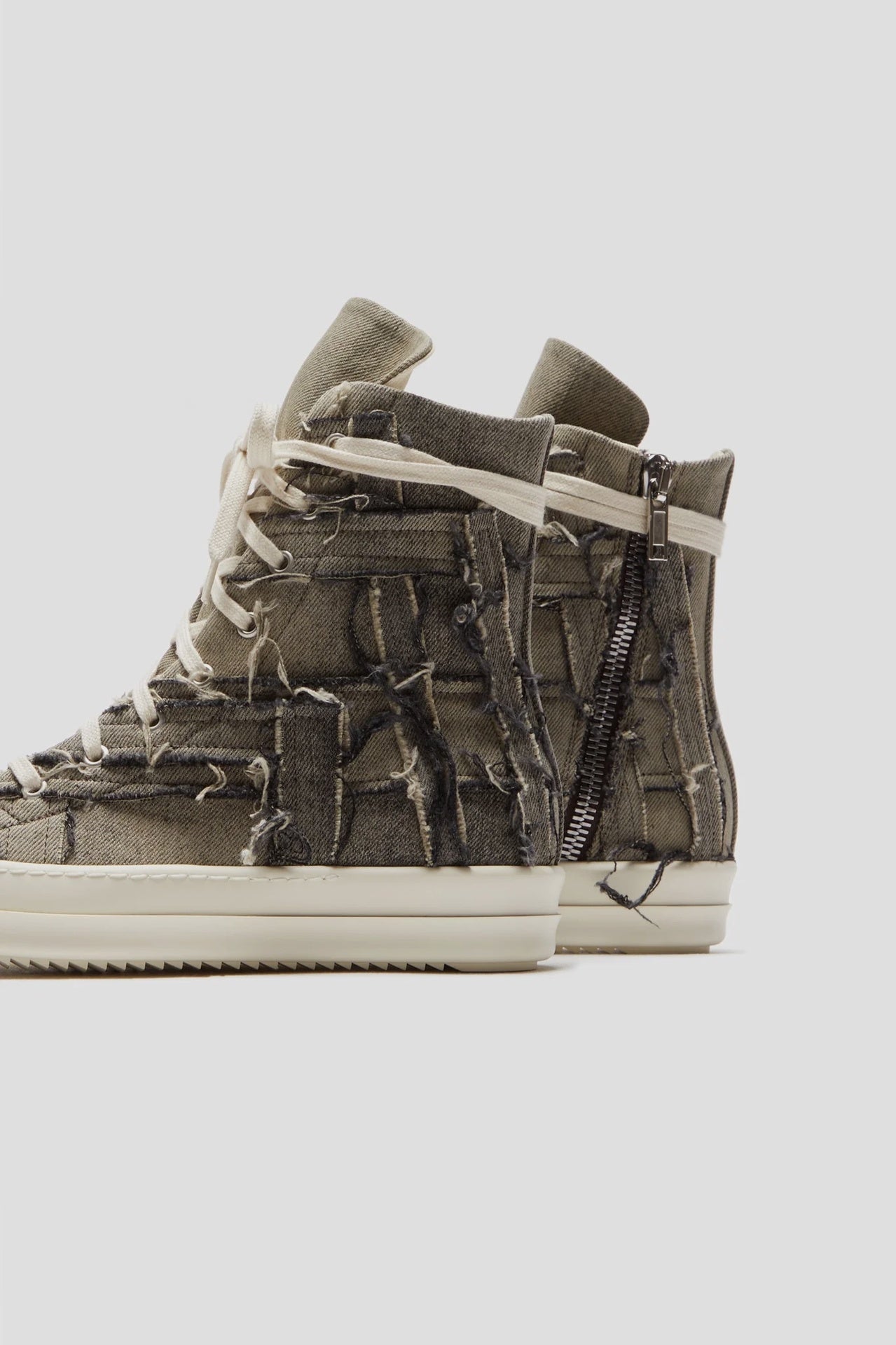 Slashed Sneaks - Mineral Pearl in Black - The Shelter
