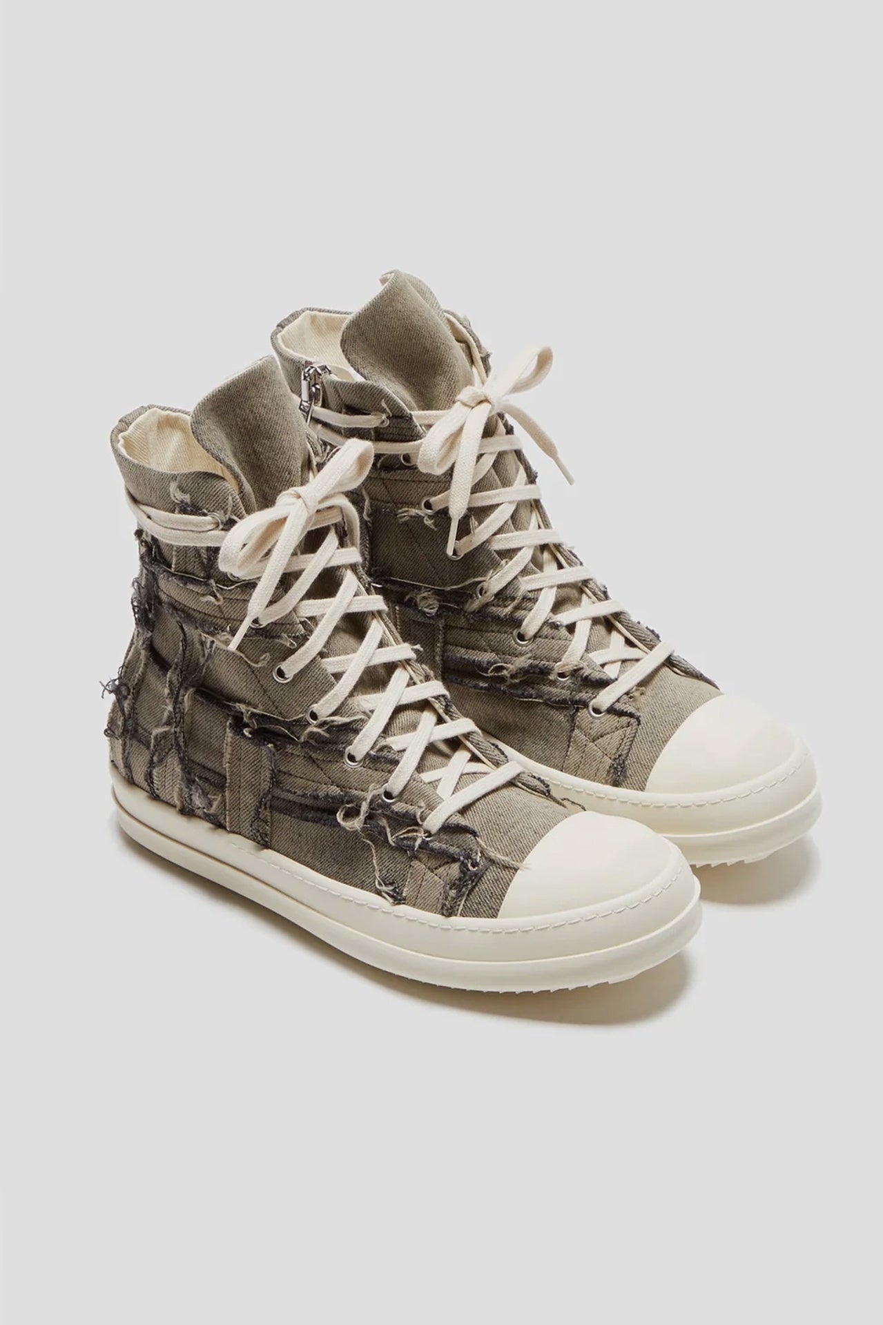 Slashed Sneaks - Mineral Pearl in Black - The Shelter