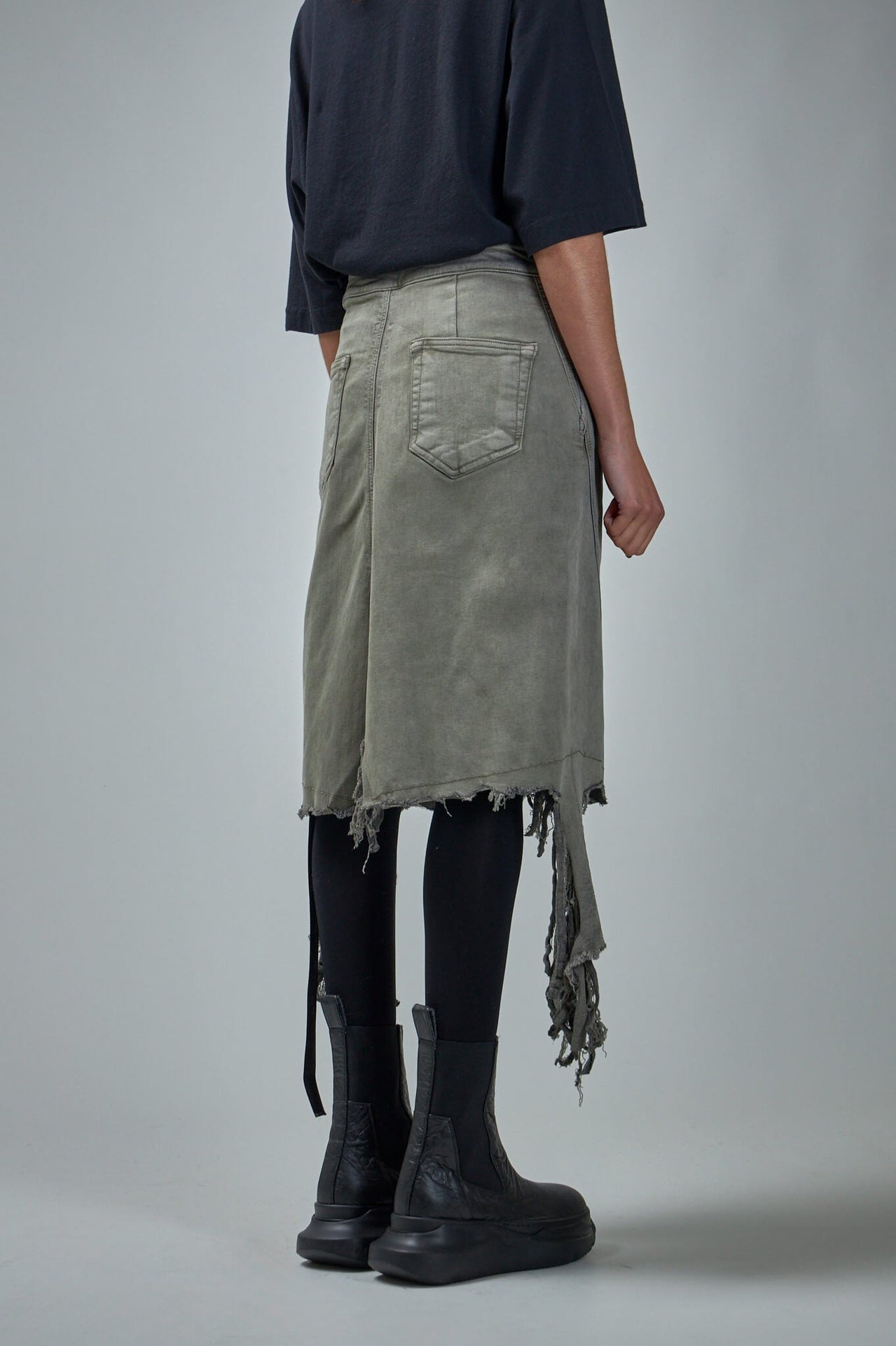 Slivered Skirt - Mineral Fringed in Blue - The Shelter