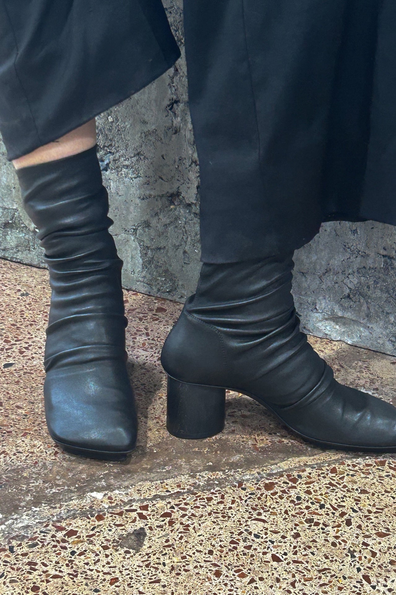 Stretch Stone Boot Black in Black The Shelter
