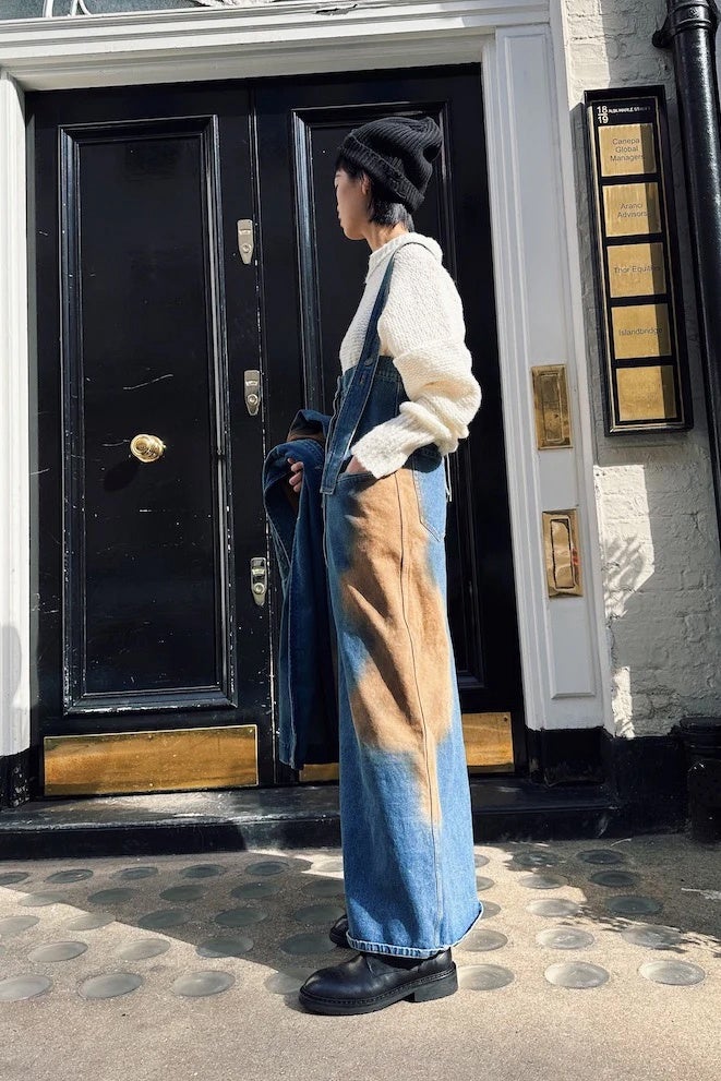 スカート UMA WANG FW24 JANE SKIRTS (UW2032 UW600) Jane Skirt - Blue/brown Denim in Blue - The Shelter
