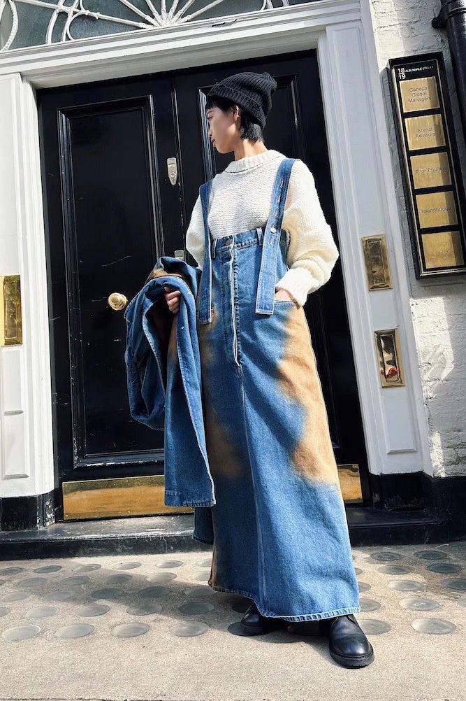 Jane Skirt - Blue/brown Denim in Blue - The Shelter